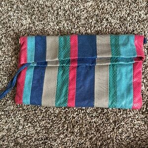 Aldo Multi Colored Striped Clutch